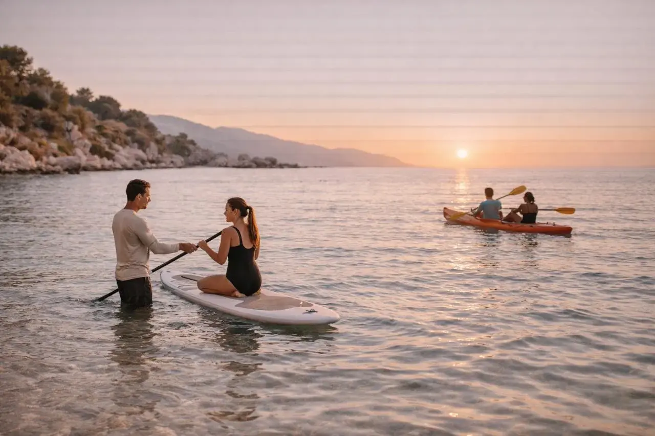 Koyda paddle board dersi